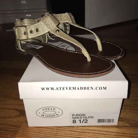 Steve Madden Shoes - Gold glitter sandals